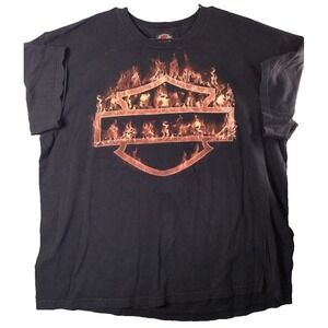 Harley Davidson Tunderbird - Albuquerque, new mexico 2014 burning Logo sz 2x men